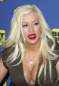 christina aguilera cleavage